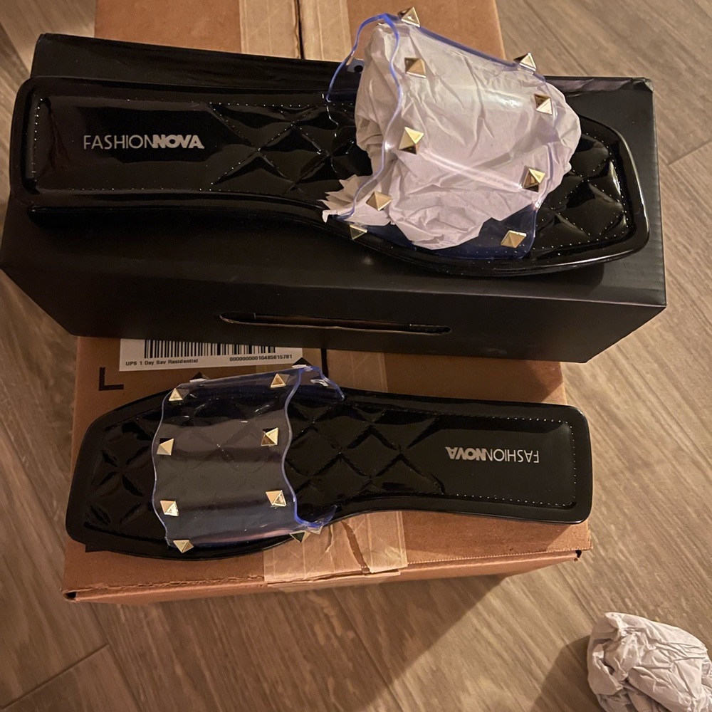 Clear sandals / slides